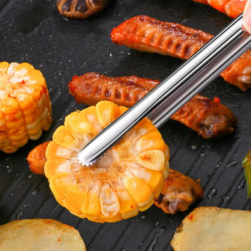 

Stainless Steel Grill Tongs Barbecue Clip Kitchen Salad Meat Food Tongs Tweezers Barbecue Cooking Clamp BBQ Tool