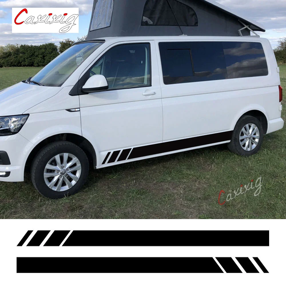 

2PCS Car Door Side Stickers For Volkswagen VW Transporter T4 T5 T6 Caravelle Multivan Camper Van Vinyl Decals Accessories