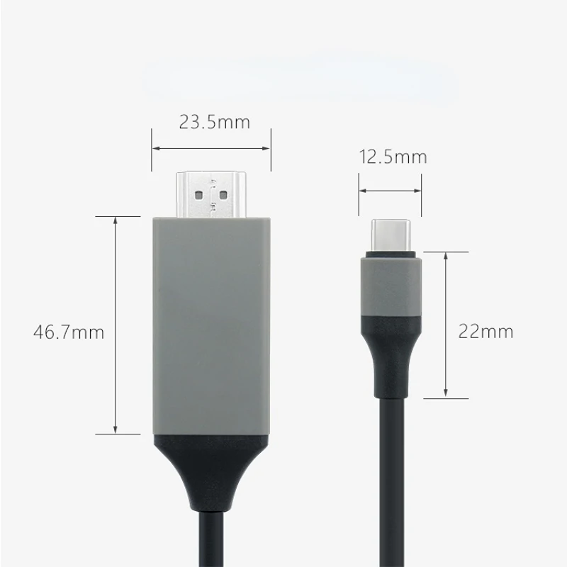 4K 1080P USB 3.1 Type C To HDMI-compatible Adapter Cable USB C To HD-MI Converter For Xiaomi Samsung Galaxy S9/S8 Huawei images - 6