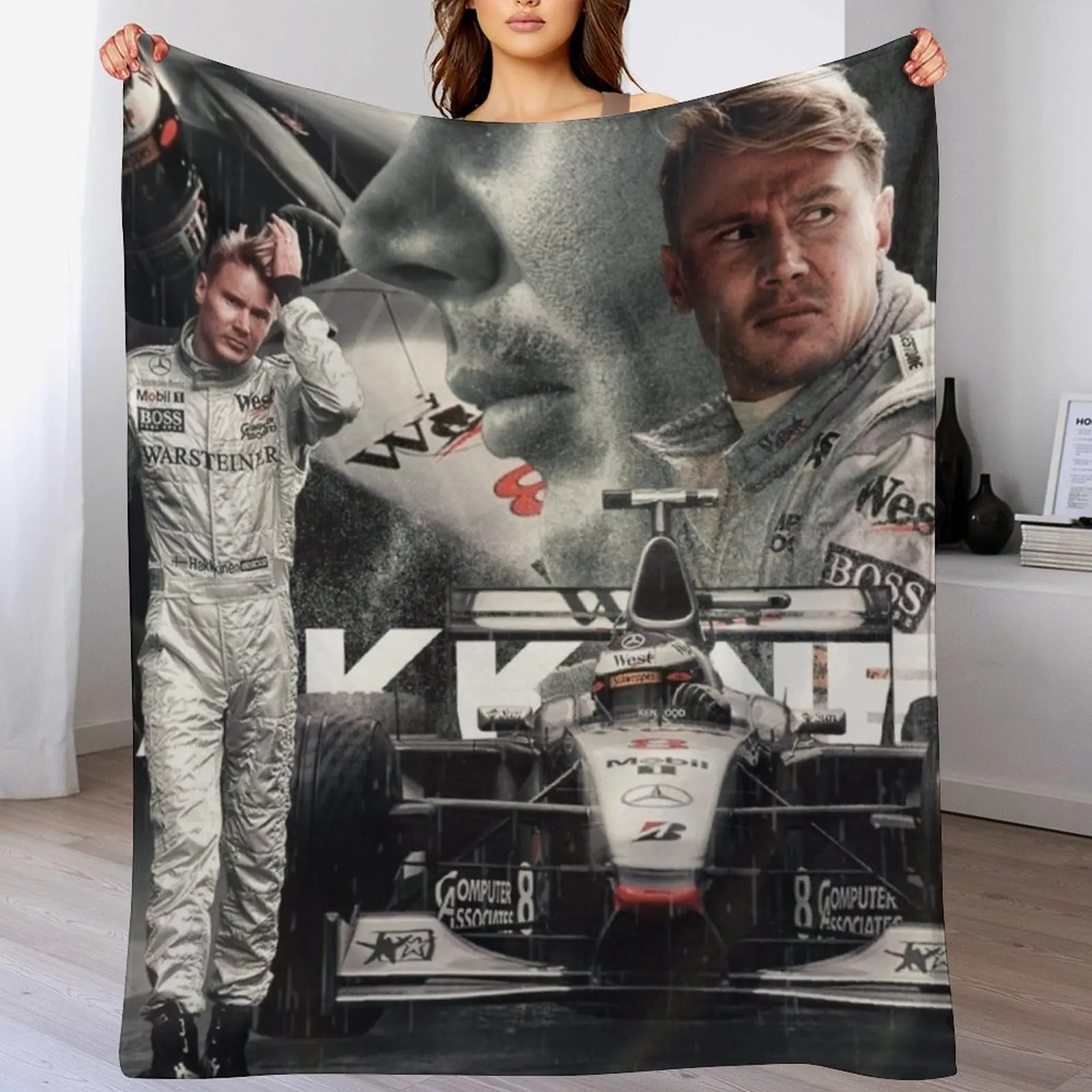 M H?kkinen новое художественное одеяло в клетку модные красивые одеяла