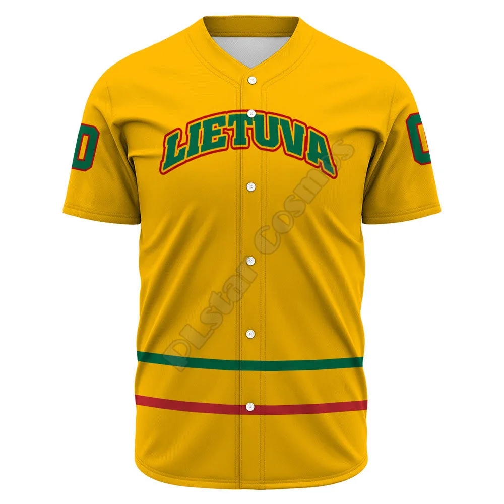 Custom Name Luxembourg Hockey Jersey Style - Baseball Jerseys Baseball Shirt 3D Printed Men Shirt Casual Shirts hip hop Tops