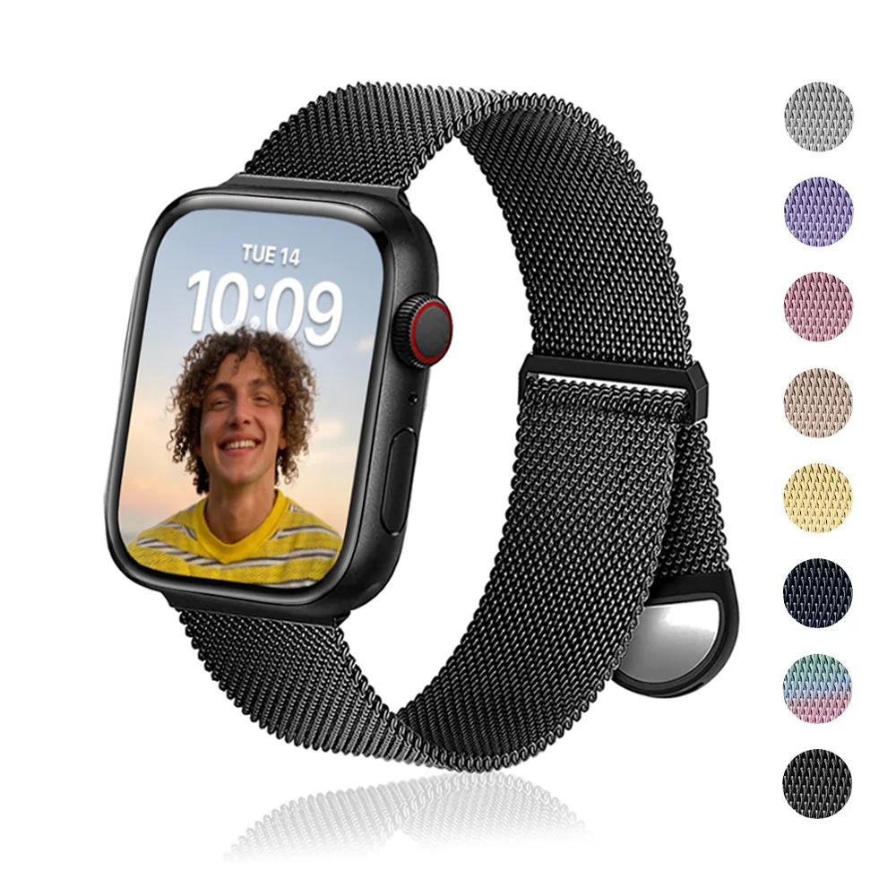 

Strap For Apple Watch Band 44mm 40mm 45mm 41mm 42mm 45 mm 49mm Magnetic bracelet correa Apple watch series 7 3 4 5 6 SE 8 ultra