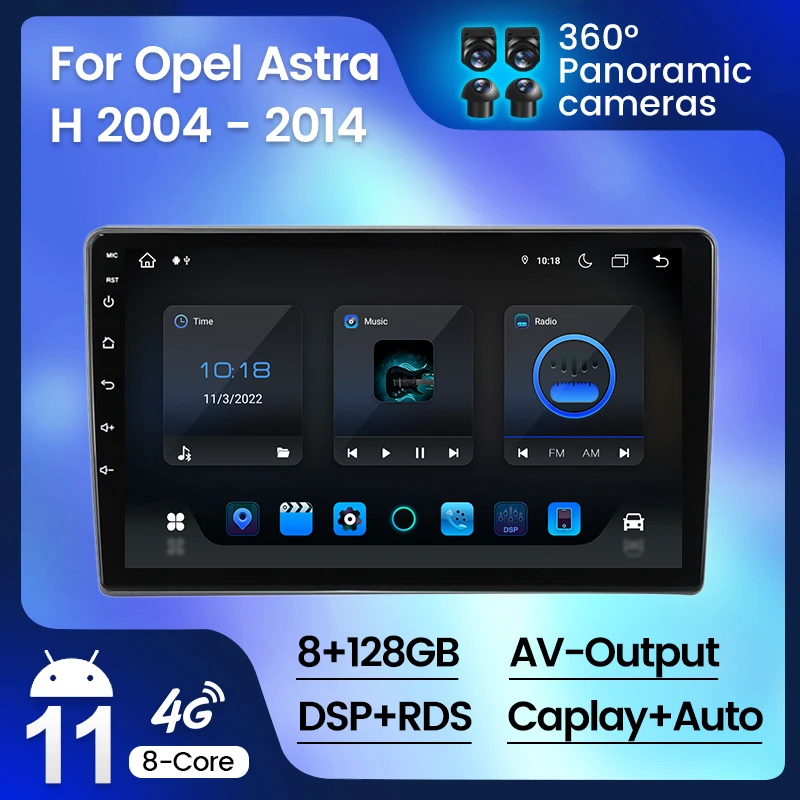 8G+128G Car Radio For Opel Zafira B 2005 - 2014 For Opel Astra H 2004-2014 Navi GPS Carplay Multimedia Player Auto Stereo 2din