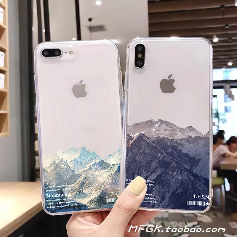 

Snow Mountain Landscape For Apple iPhone 11 12 13 Pro Max 12 13 Mini X XR XS Max SE 6 6S 7 8 Plus Clear Phone Case Shockproof
