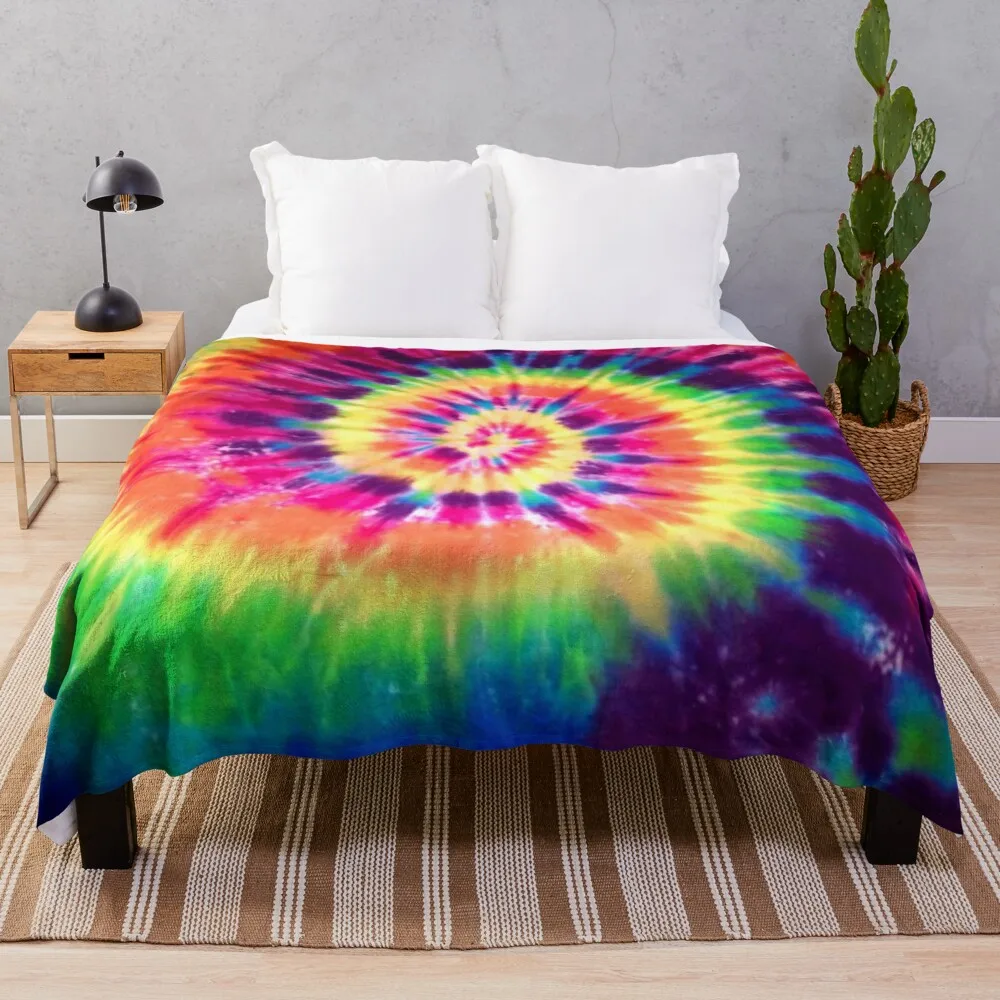 

Одеяло Tie Dye для дивана, меховое одеяло, товары для дома и комфорта, плюшевое одеяло