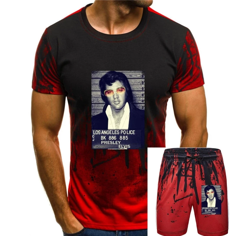 

Design (SB052 - Black Tee) Exclusive Men T-Shirt - Elvis Jail