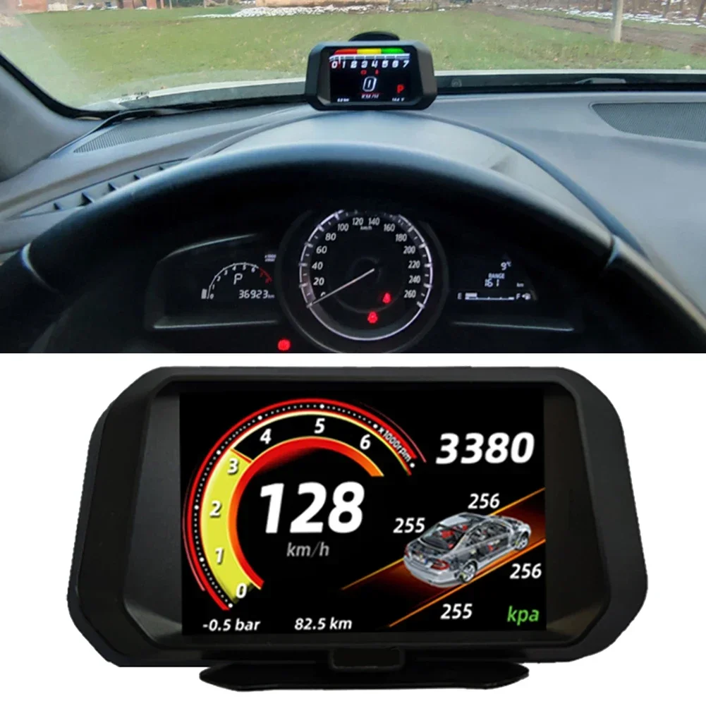 Автомобильный дисплей HUD на лобовое стекло GPS-гид OBD многофункциональный