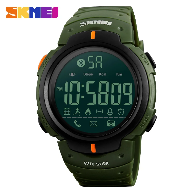 

SKMEI 1301 Smart Watch Bluetooth Men Watches Functions Sport Reminder Calories Pedometer Digital Wristwatches Mens Clock 1560