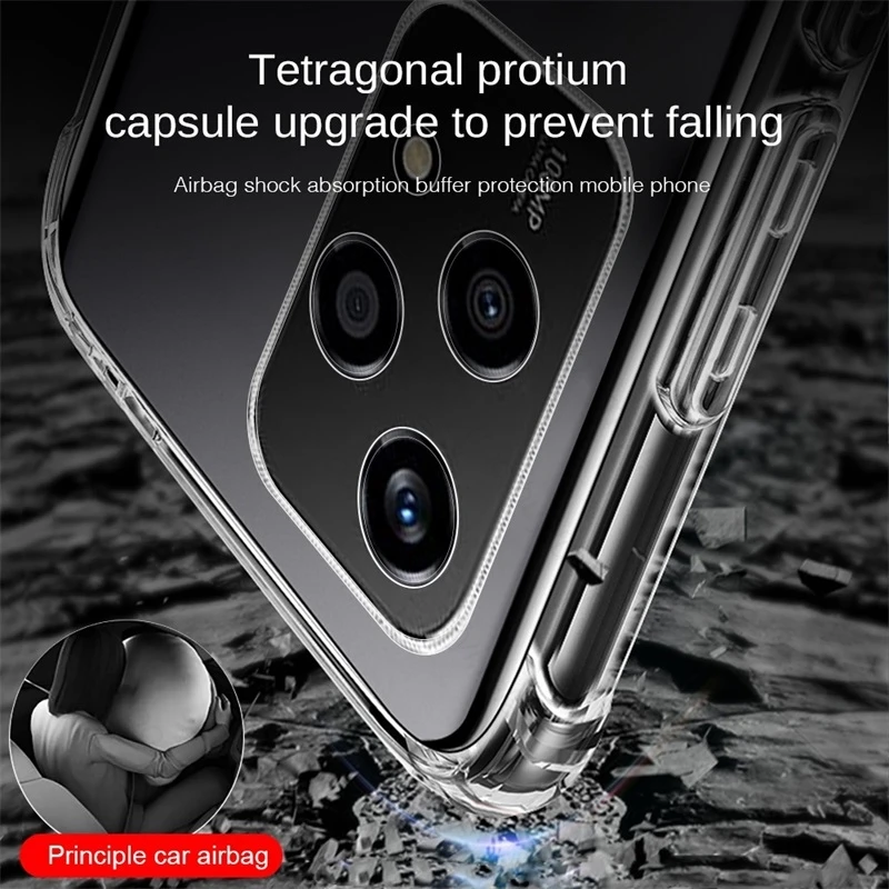 Для Honor 200 Lite 5G чехол прозрачная подушка безопасности Защита от падения Coque Honor200lite
