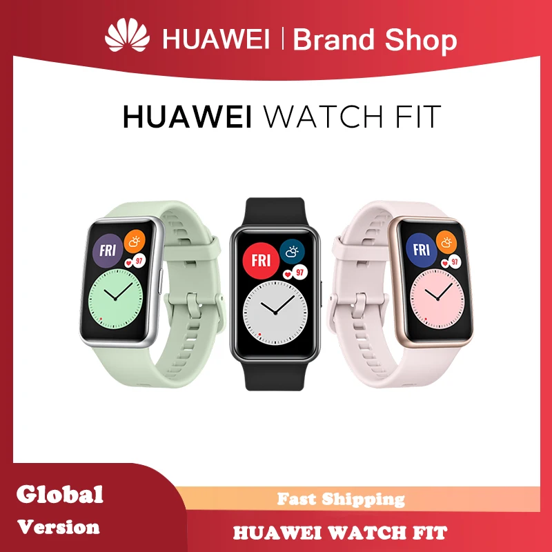 

In Stock Global Version HUAWEI Watch FIT Smart Watch Quick-Workout Animations FIT 10 Days Battery Life