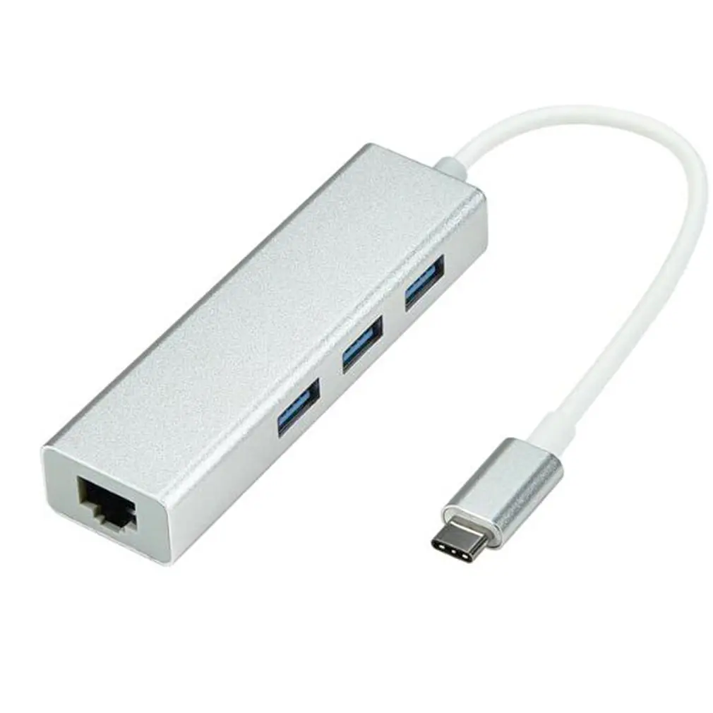 

USB 3,1 USB-C Тип C 10/100 Мбит/с Gigabit Ethernet Rj45 Lan адаптер с 3 USB 3,0 сетевой картой для MacBook