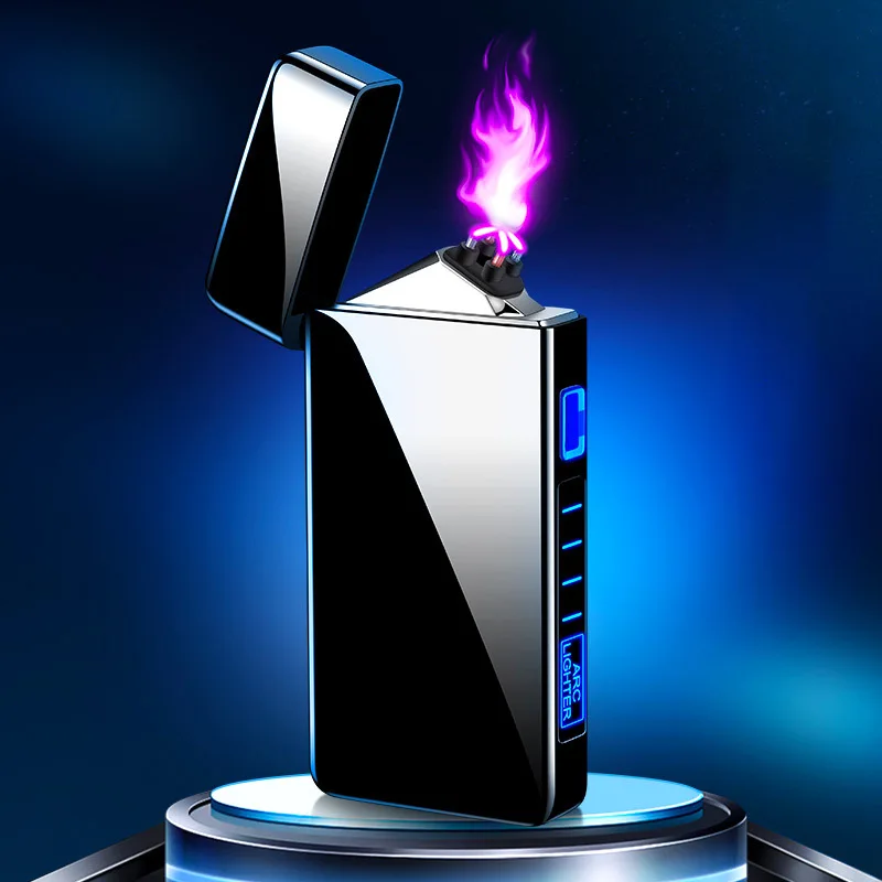 

Classic Side Impact Pulse USB Charging Arc Lighter Cross border Foreign Trade Metal Lighter