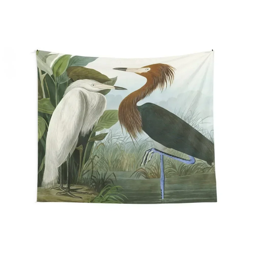 Фиолетовая цапля - гобелен John James Audubon Birds of America украшения для дома эстетический