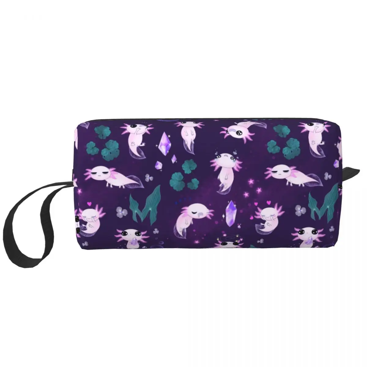 

Axolotl Pattern Travel Toiletry Bag for Women Salamander Animal Cosmetic Makeup Organizer Beauty Storage Bags Dopp Kit Case Box