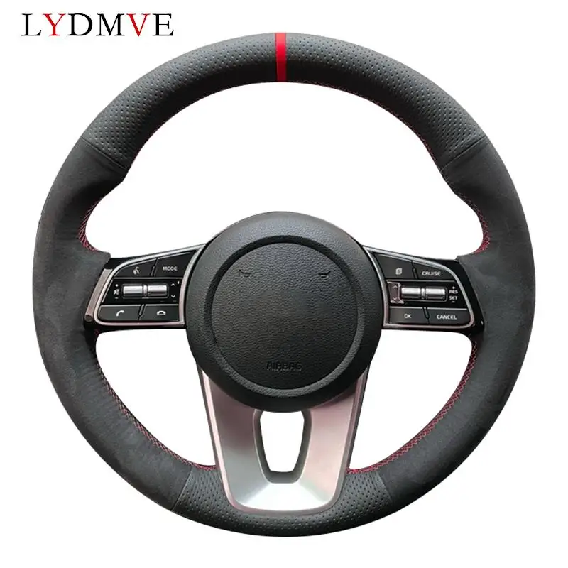 

Нескользящий замшевый кожаный чехол на Автомобильный руль для Kia K5 Optima 2019 Cee 'd Ceed 2019 Forte Cerato (AU) 2018