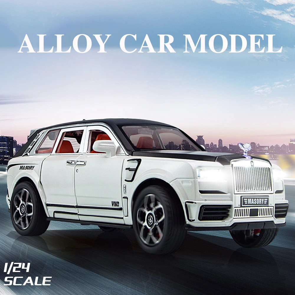 

1/24 миниатюрный металлический автомобиль под давлением, имитация мансори-куллинана, модель автомобиля из сплава для мальчиков, Детский Рождественский подарок, сборные игрушки