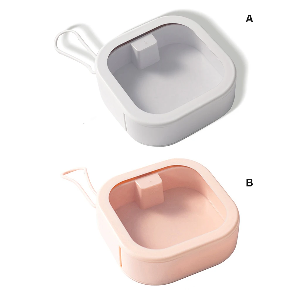 

False Teeth Storage Box Plastic Mouthguard Teether Brace Case Hanging Portable Container Health Guard Appliance