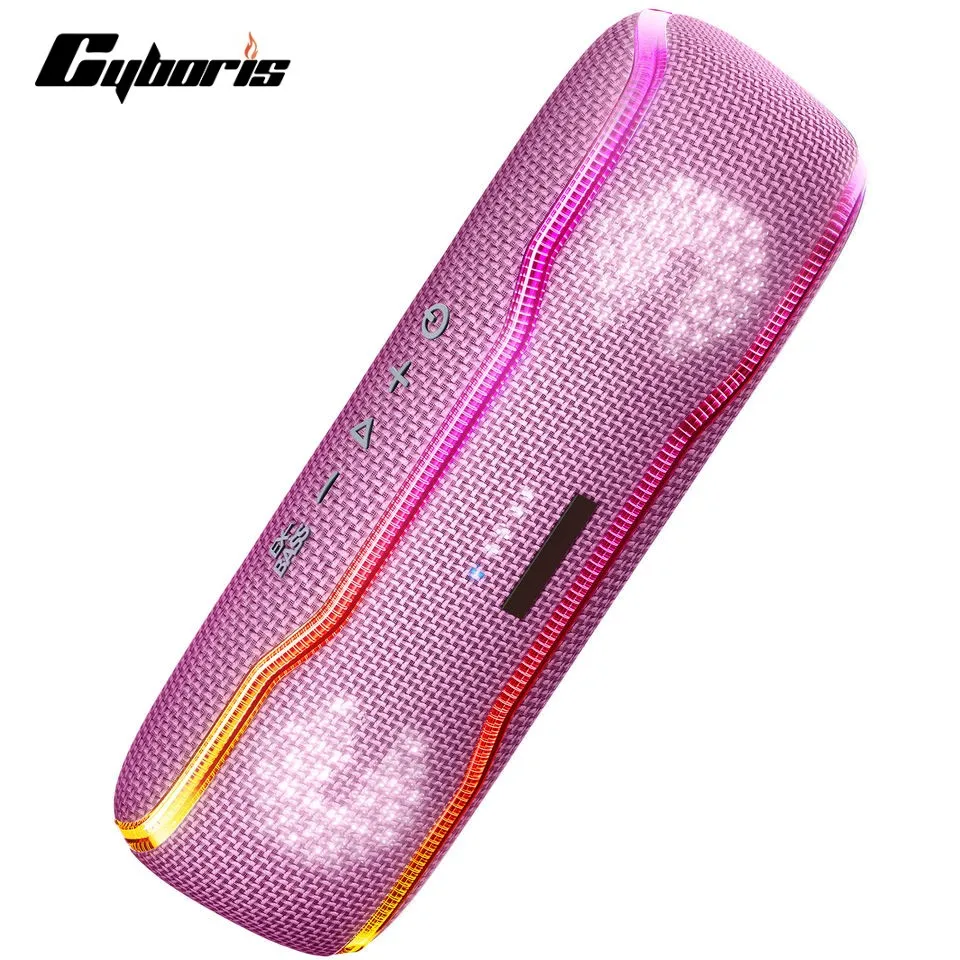 Portable Colorful Outdoor Sports Sound 25W Heavy Subwoofer Wireless Bluetooth Speaker IPX7 Waterproof 24 Hours Long Battery Life