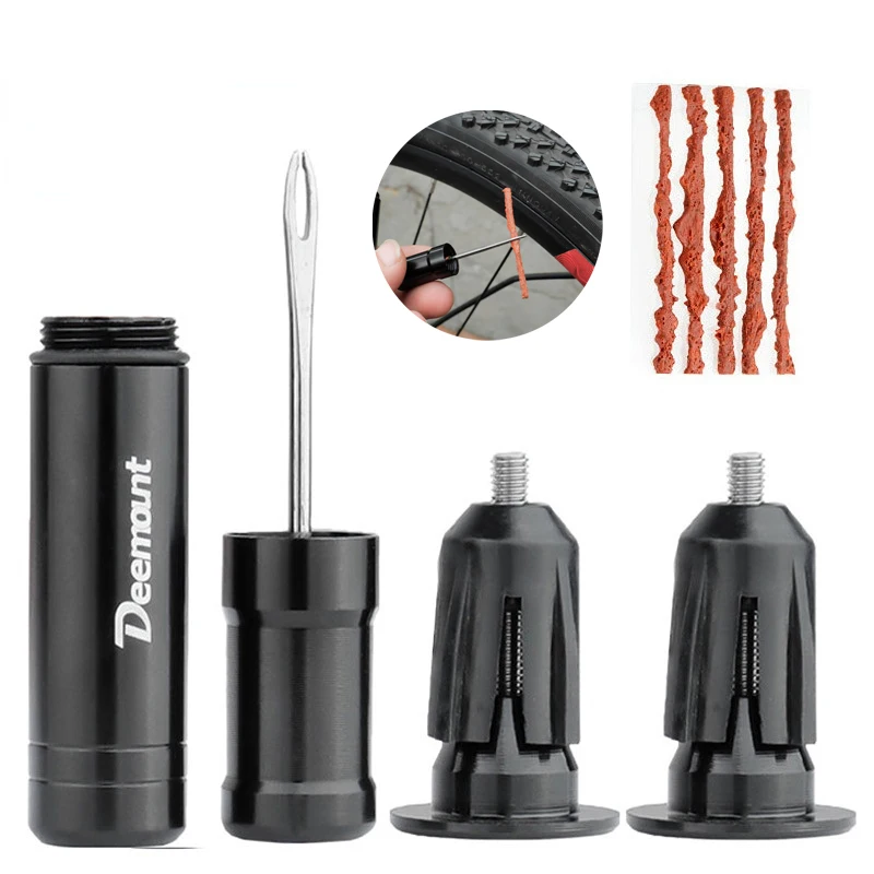

Original Tubeless Bicycle Repair Tool Tire Repair Tool Drill Puncture for Urgent Glue Free Repair Optional Rubber Stripe