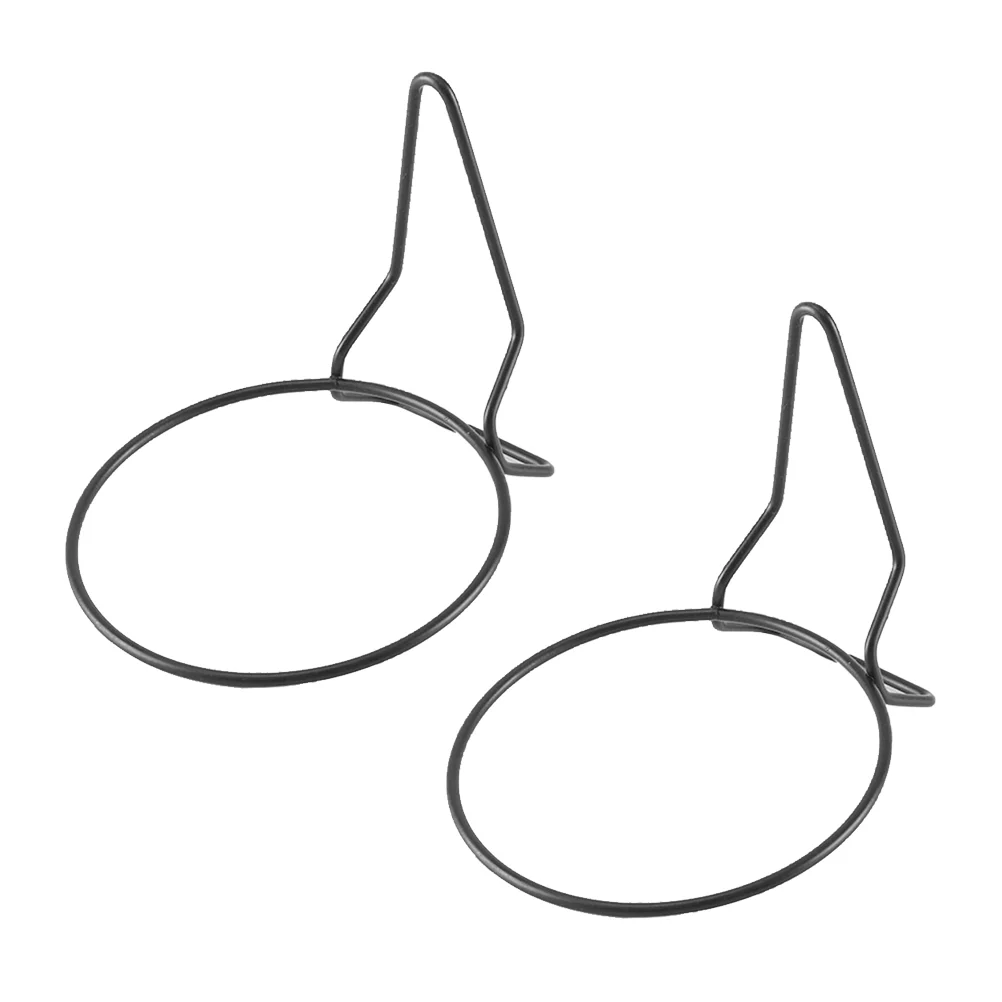 

2 Pcs Flower Pot Ring Wall Bracket Hanging Shelf Plants Balcony Holders Metal Hangers