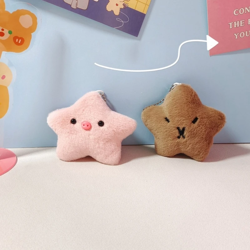 95AB креативные брелоки в форме капибары свиньи/звезды/бобра брелок для ключей с