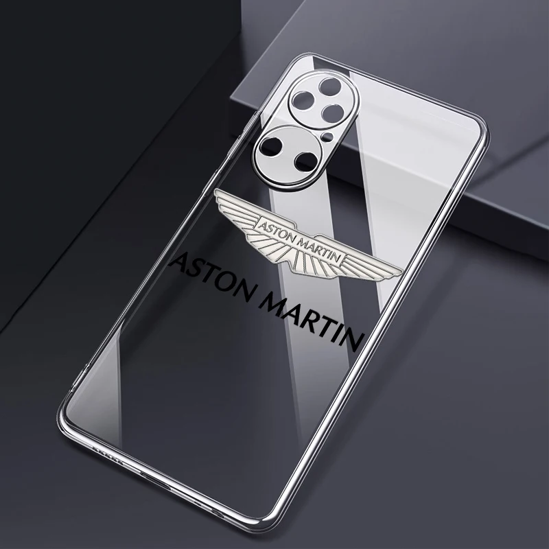 

Luxury car Aston Martin Phone Case For Huawei P50 P40 P30 P20 Lite 5G Nova Plus 9 SE Pro 5T Y9S Y9 Transparent Cover
