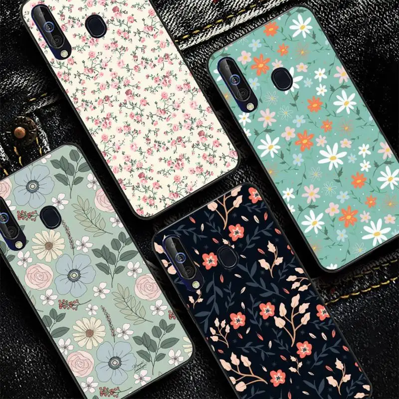 

TOPLBPCS Flower Phone Case for Redmi 8 9 9A for Samsung J5 J6 Note9 for Huawei NOVA3E Mate20lite cover