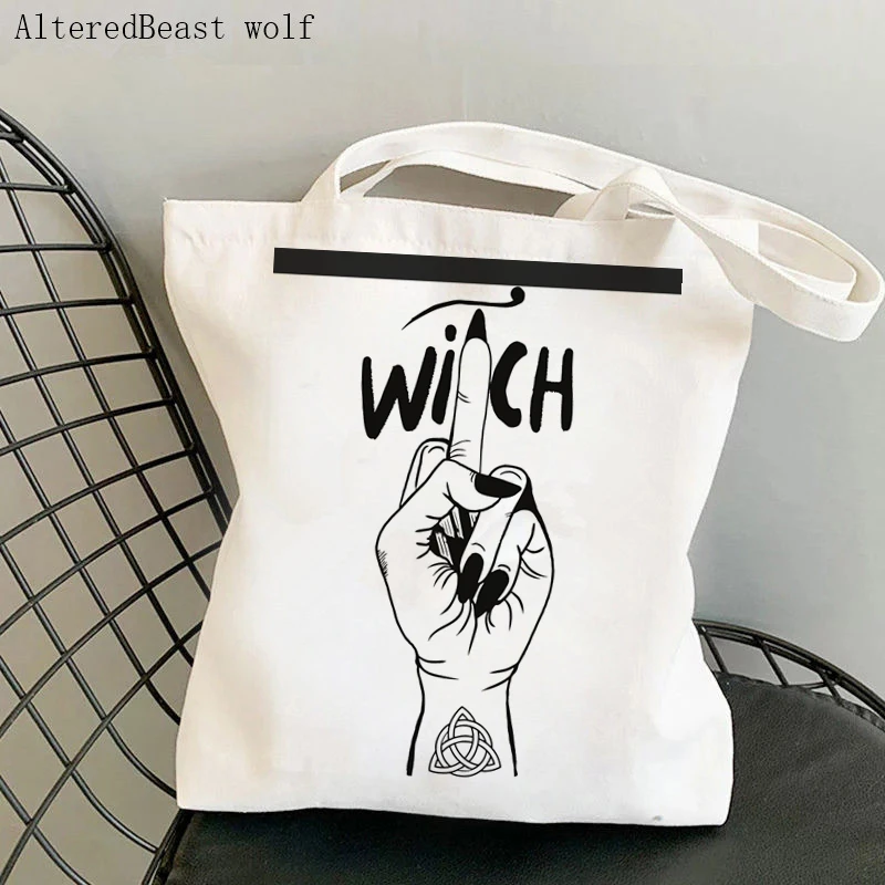 Женская сумка на плечо WITCH Wheel of the Year magic Tarot Card witchy Canvas Bag Harajuku Shopper женская |