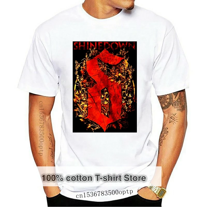 

Official T Shirt SHINEDOWN Attention Attention 'Overgrown' Leaves Logo All Sizes