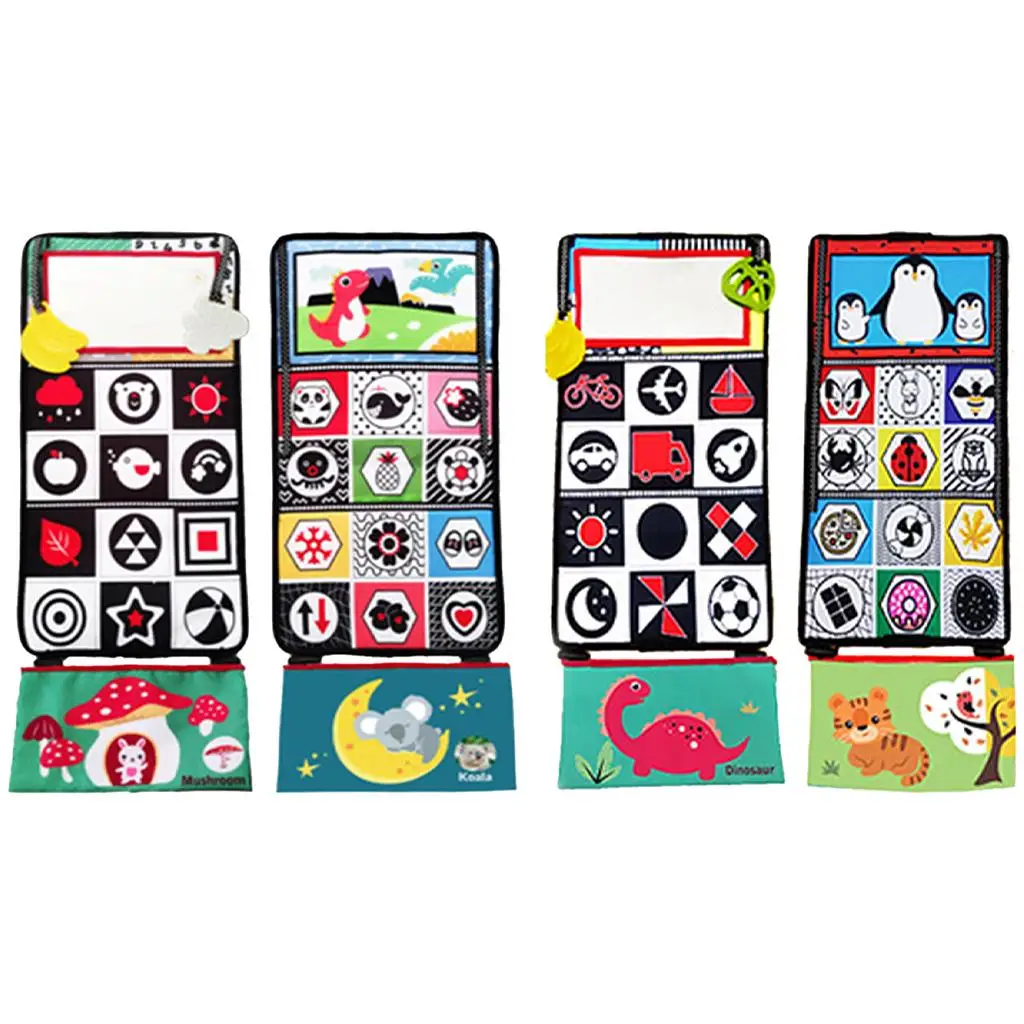 

Foldable Tummy Time Floor Mirror Baby Toys Crawling Toy for Boys and Girls Newborn