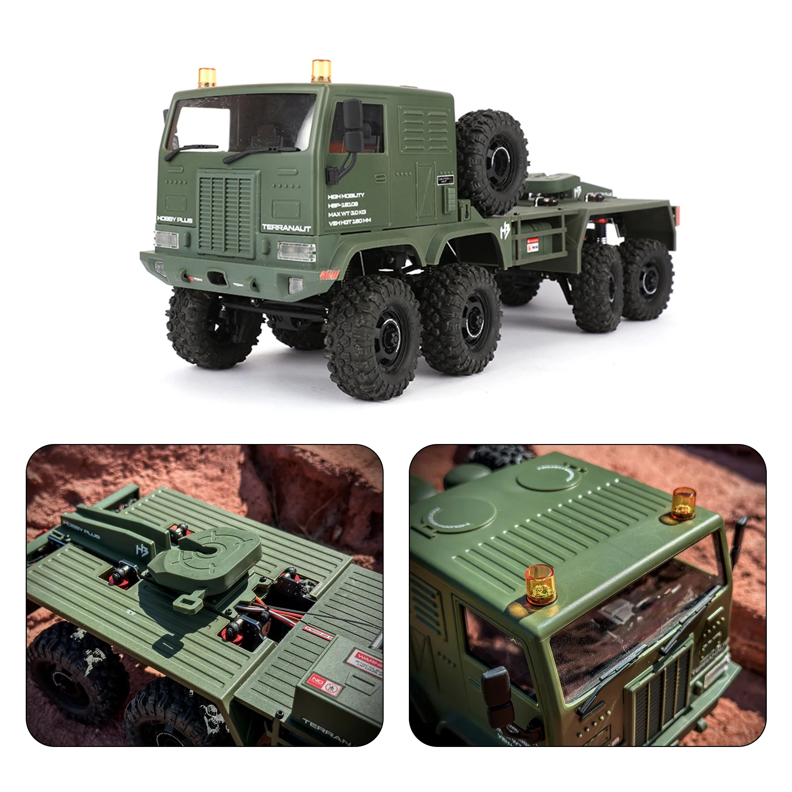 Фото HOBBY PLUS 1/18 радиоуправляемая модель прицепа 8x8 Terranaut CR18P RTR электрическая модель грузовика с дистанционным управлением для взрослых и детей игрушки №3