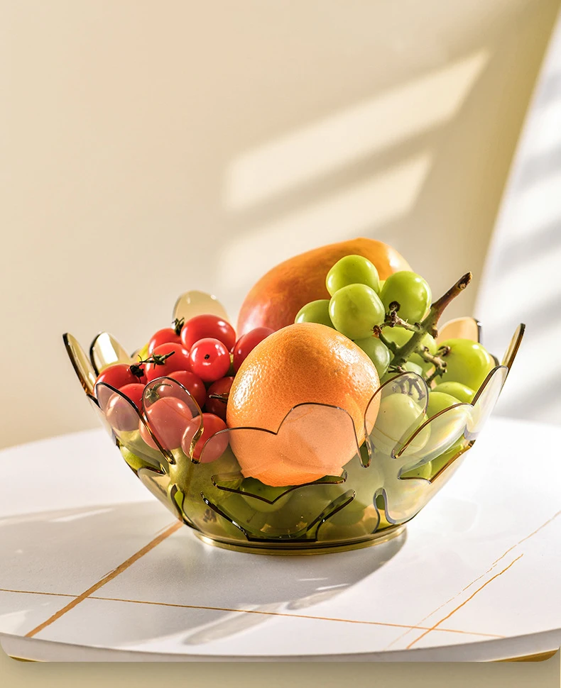 Прозрачный поднос для фруктов креативный ажурный столик гостиной чая закусок