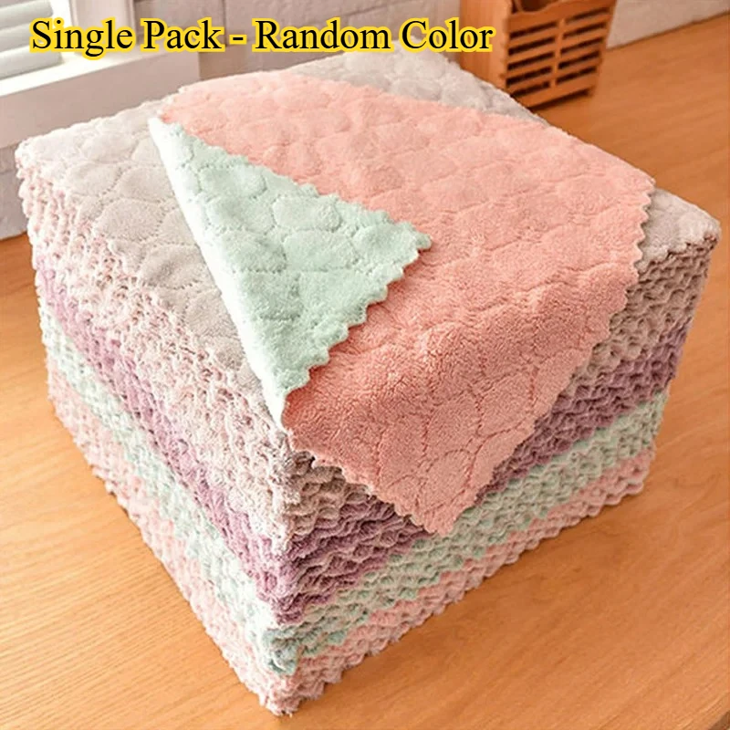 Микрофибровые чистящие салфетки коралловый бархат