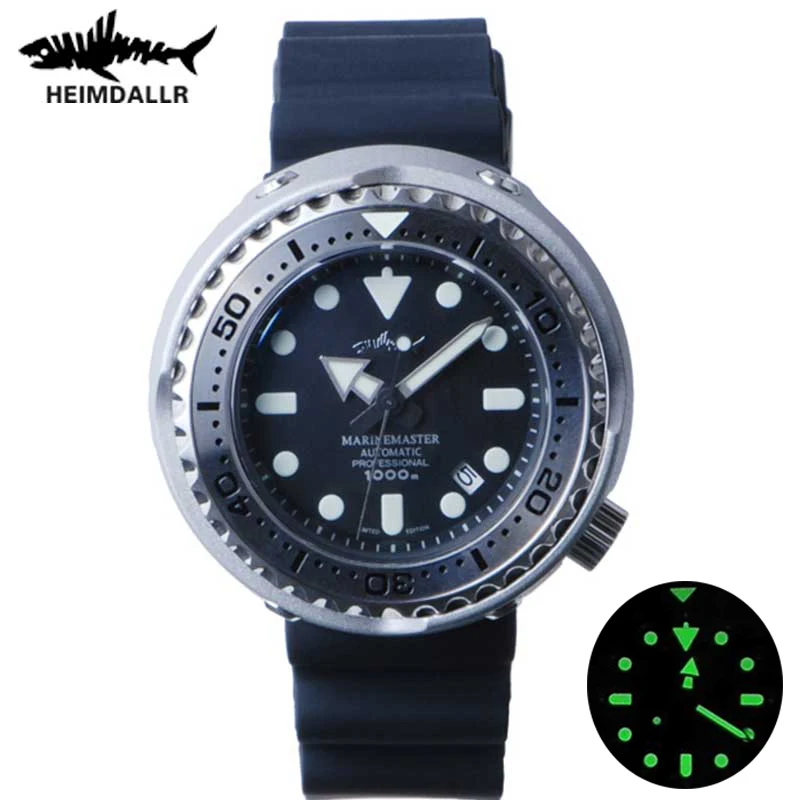 

HEIMDALLR Tuna Men's Diver Watch Sapphire Crystal 1000m Water Resistance Japan NH35 Automatic Mechanical Men's Watches Luxury
