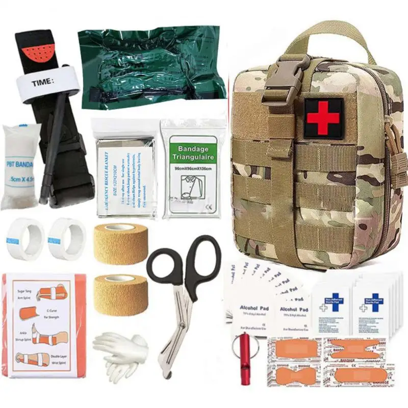 

Набор первой помощи тактический для выживания, облегченная модульная система переноски снаряжения, аварийный набор, сумка для травм, для ке...