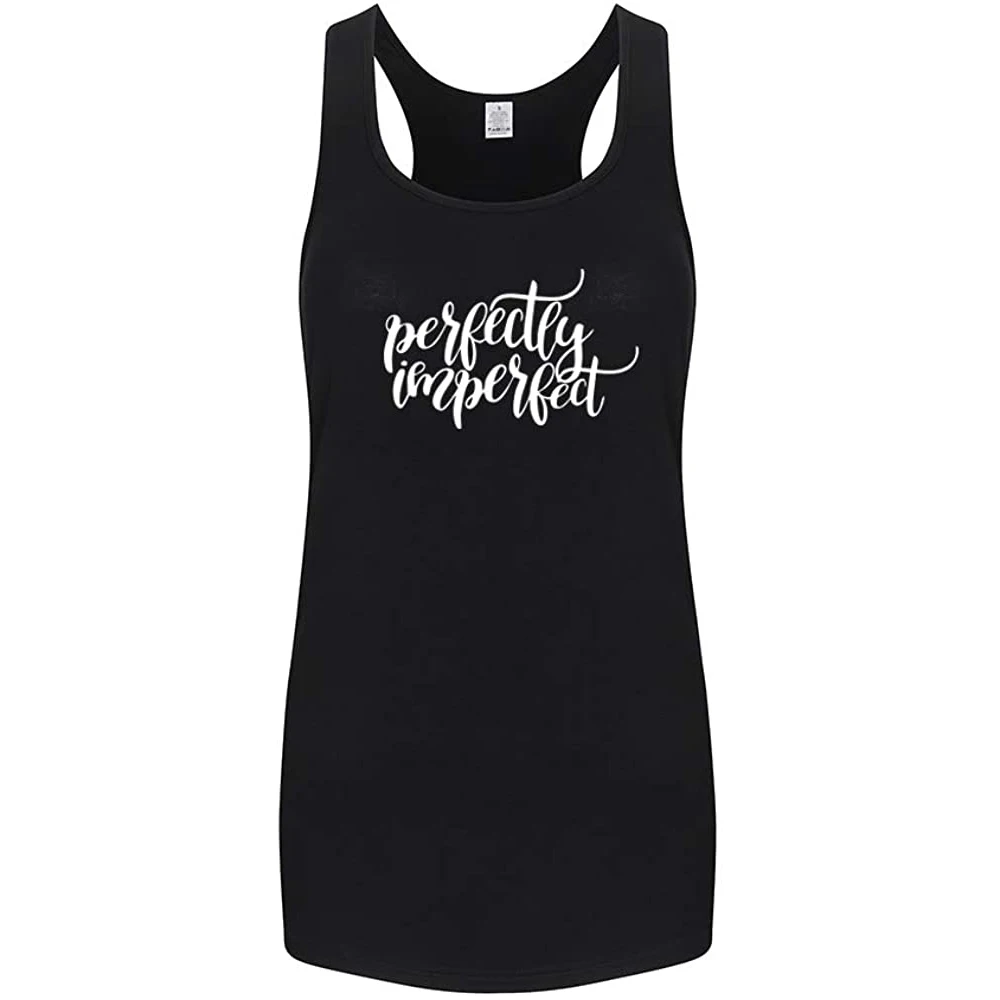 

Lyprerazy Женская совершенно Несовершенная повседневная майка для фитнеса и тренировок, летняя майка с забавным принтом букв