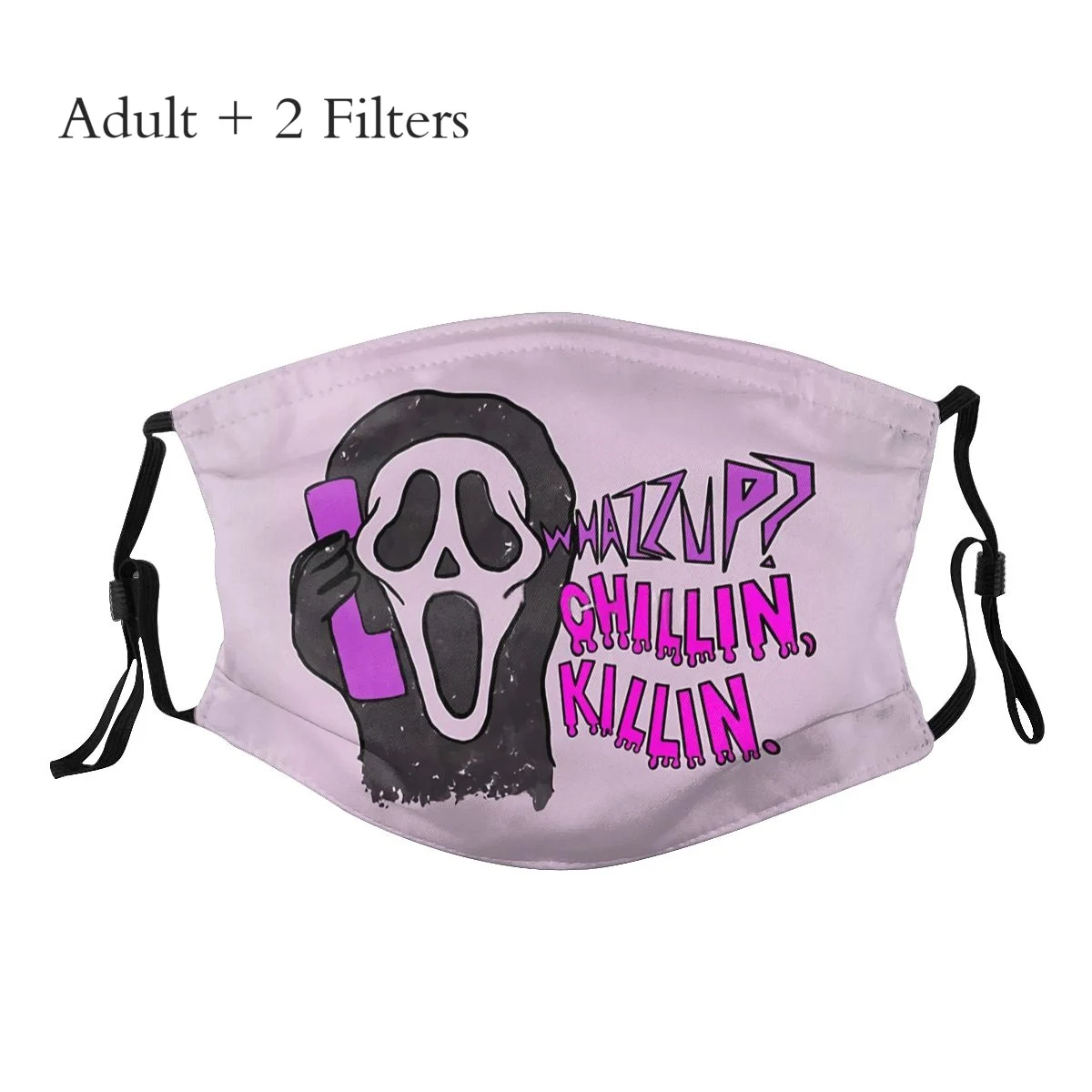 

Scream Movie Ghost Mouth Masks Printing Cotton Mascarilla Hipster Reutilizable With PM2.5 Filters