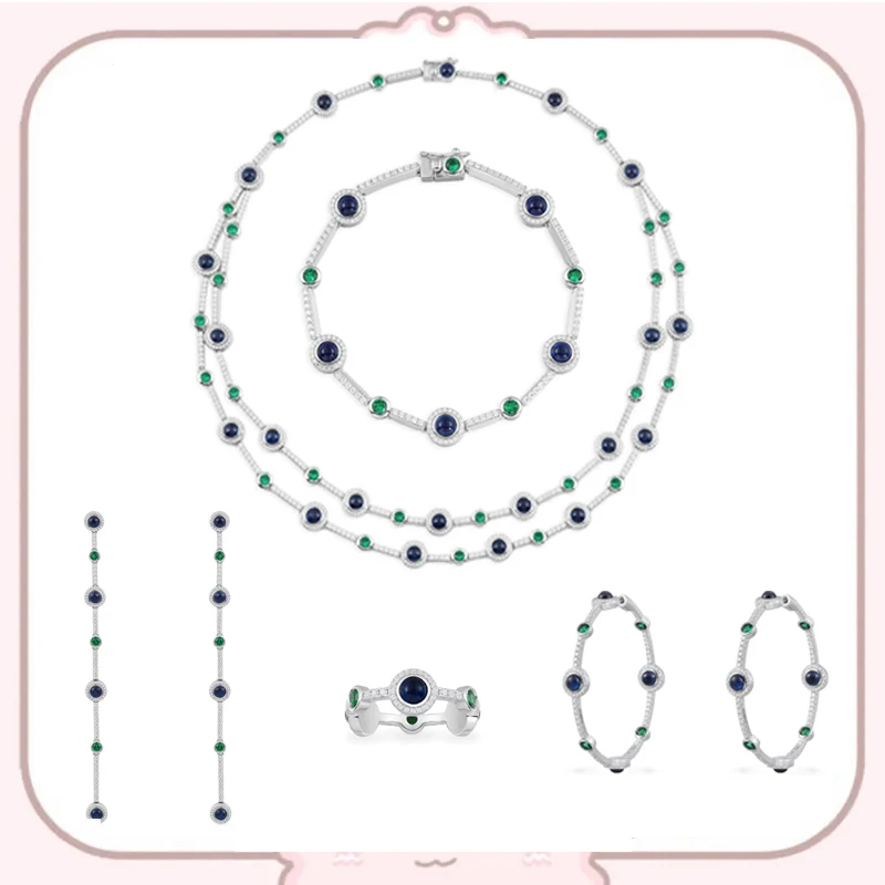 

Женские круглые серьги-кольца Mopo, из серебра 925 пробы с синим и зеленым камнем авангардного дизайна, современные классические великолепные ...