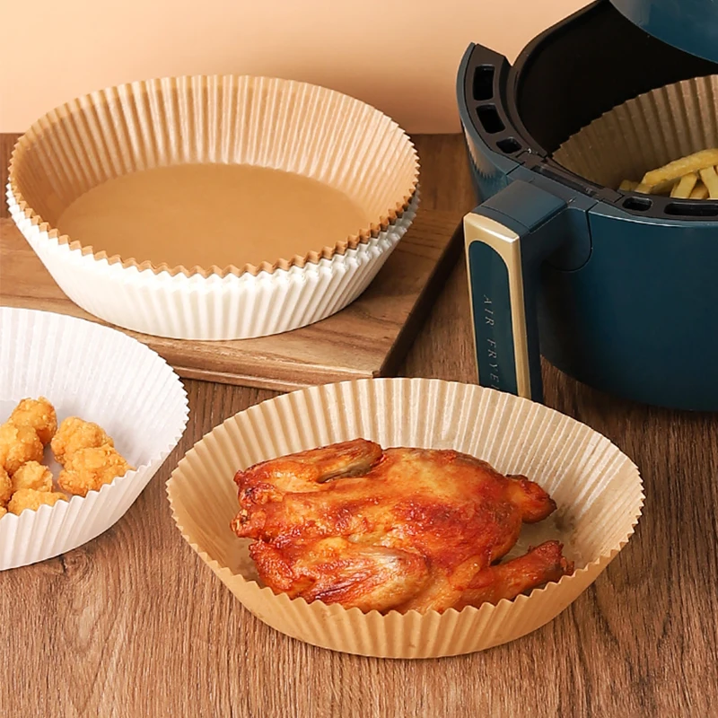 30/50/100PCS Disposable Air Fryer Parchment Paper Baking Oil-proof Liner Non-Stick Mat for Roasting Microwave 16/20cm |
