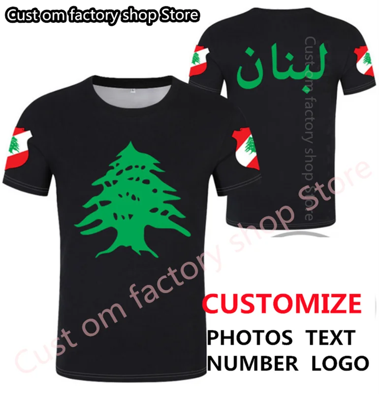 

LEBANON t shirt diy free custom name number lbn t-shirt nation flag lb republic arabic arab lebanese country print photo clothes