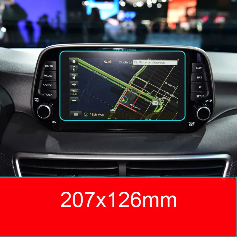 

8-дюймовая защитная пленка из закаленного стекла для Hyundai Tucson 2019, автомобильная GPS-навигация, сенсорный экран, защитная пленка для дисплея