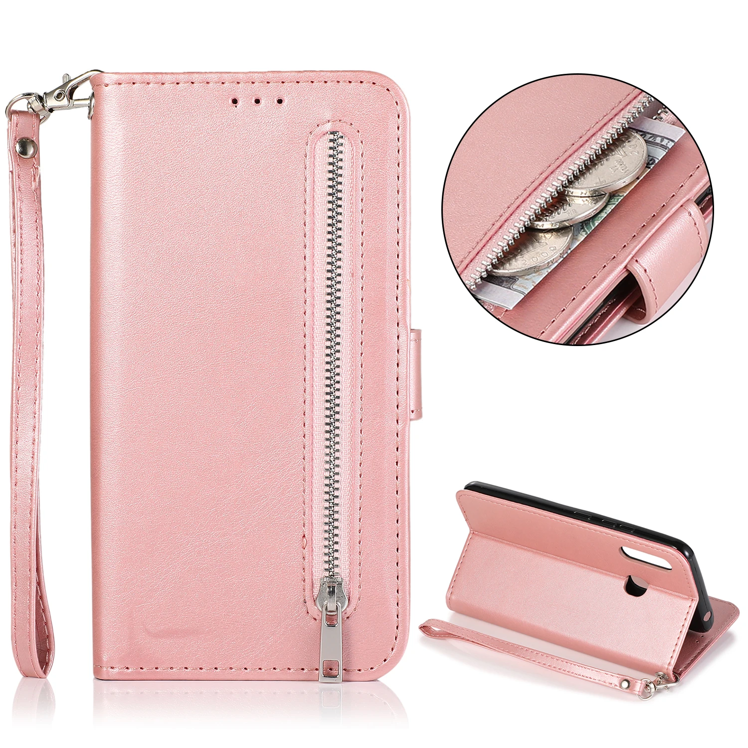 Однотонный противоударный кожаный чехол-бумажник 30X * флип-чехол для телефона