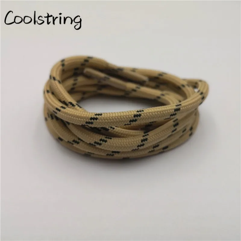 Coolstring Outdoor Round Rope Hiking Shoes Laces Striped Wear Resistant Sneakers Boot Shoelaces Strings For Men And Women Sports