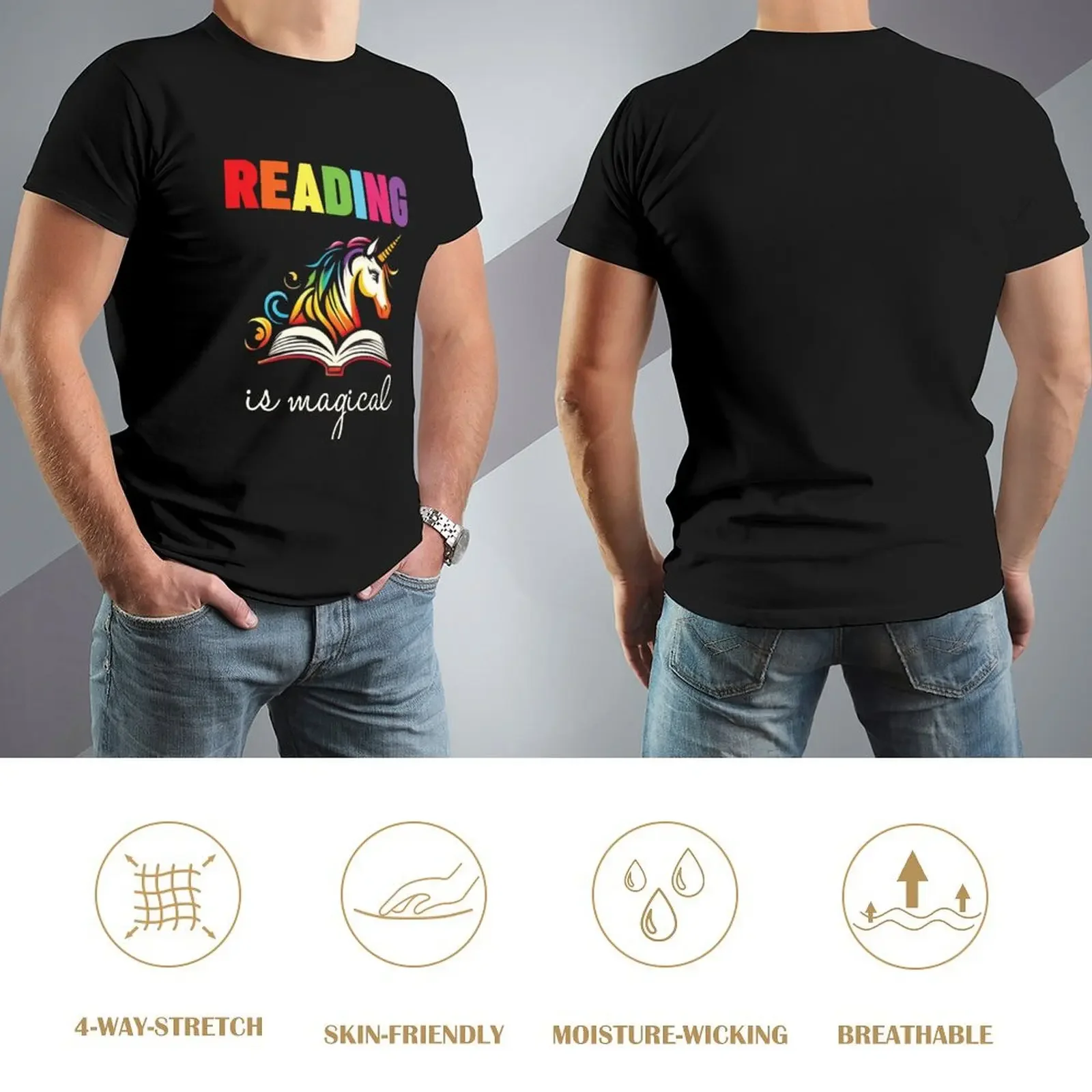 Reading is Magic T-Shirt быстросохнущие футболки мужские с рисунком