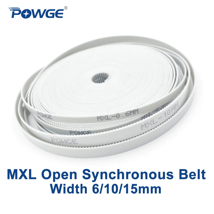 

POWGE MXL PU открытый синхронный ремень 6/10/15 мм