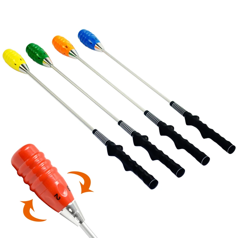 Golf Swing Trainer Stick Posture Corrector Swing Sound Stick Rotary Control Gear Improve Rhythm and Strength Golf Training Aids