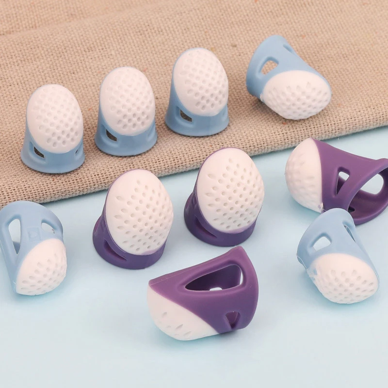 

DIY Silicone Thimble Anti-Stick Finger Covers Thimble Hand Cross-Stitch Sewing Accessories Anti-Slip Finger Protection Thimble