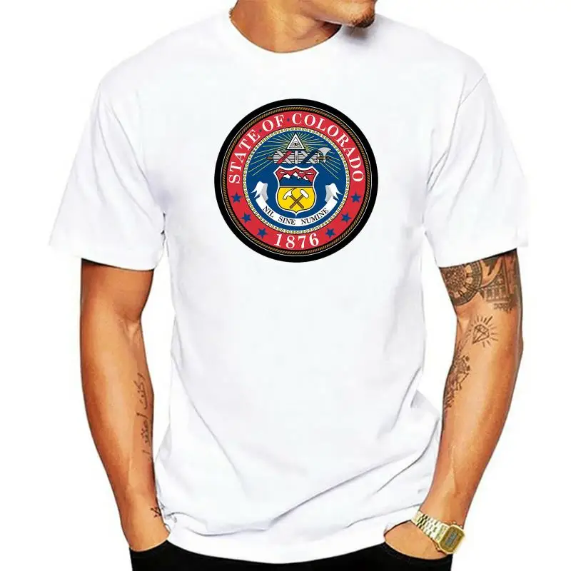 

Colorado State Seal T-Shirt Tee Shirt Free Sticker The Centennial State Street Tee Shirt
