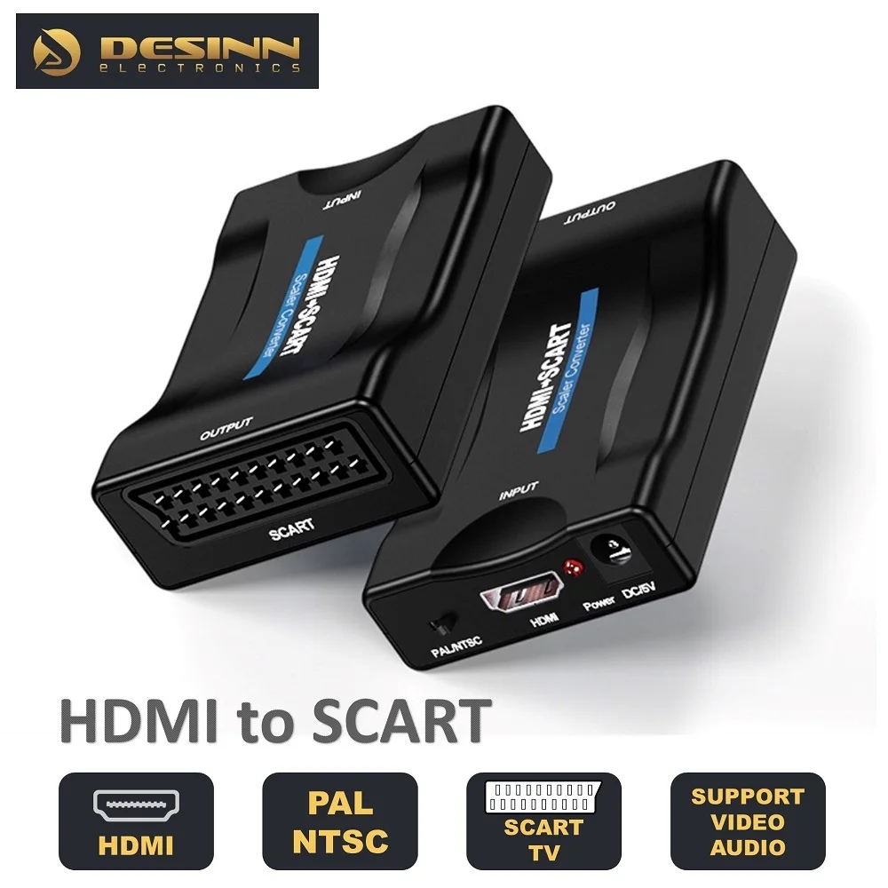 

1080P HDMI-совместимый для SCART Видео Аудио высококлассный преобразователь AV сигнала адаптер HD приемник ТВ DVD с вилкой Стандарта США/ЕС