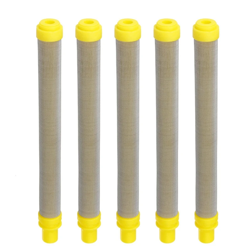 

New 5Pcs 100 Mesh Airless Spray Filter, Mesh 100, Insert Type, 304 Stainless Steel Filters Spraying Machine Accessories